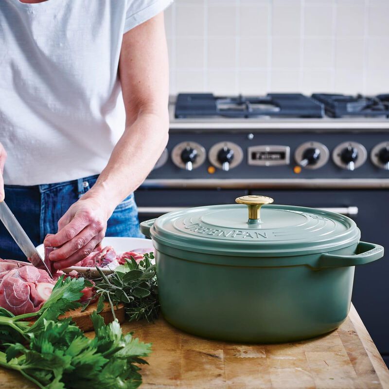 GreenPan Featherweights Casserole With Lid 28cm/6.6L Smokey Blue image number 3